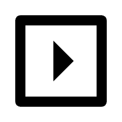 Triangle Right Square Icon from Outlined Line - Streamline Material Set