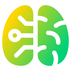 Artificial Intelligence Brain Icon from Plump Gradient Set