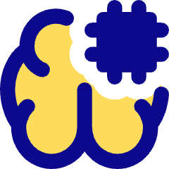 Artificial Intelligence Brain Chip Icon from Core Pop Set