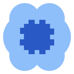 Artificial Intelligence Brain Chip Icon from Sharp Flat Set