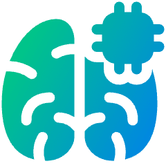 Artificial Intelligence Brain Chip Icon from Plump Gradient Set