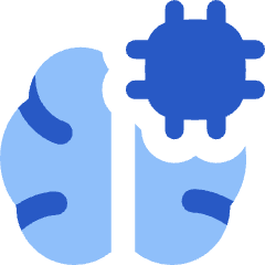 Artificial Intelligence Brain Chip Icon from Flex Flat Set