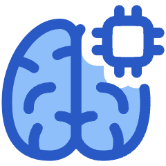 Artificial Intelligence Brain Chip Icon from Plump Duo Set