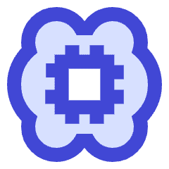 Artificial Intelligence Brain Chip Icon from Sharp Duo Set