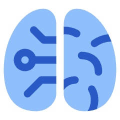 Artificial Intelligence Brain Icon from Plump Flat Set