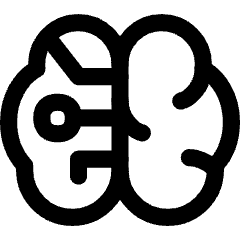 Artificial Intelligence Brain Icon from Flex Line Set