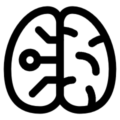 Artificial Intelligence Brain Icon from Plump Line Set