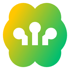 Artificial Intelligence Brain Icon from Sharp Gradient Set