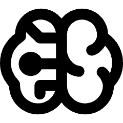 Artificial Intelligence Brain Icon from Core Remix Set