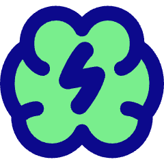 Brain Lightning Icon from Flex Pop Set