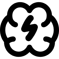 Brain Lightning Icon from Flex Remix Set