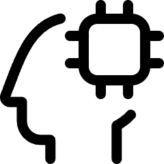 Technology Head Ai Microchip Icon from Ultimate Regular Set