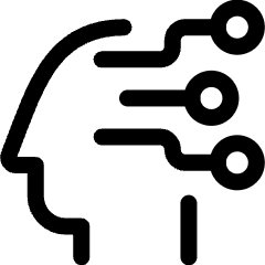 Technology Head Ai Neurolink Icon from Ultimate Regular Set