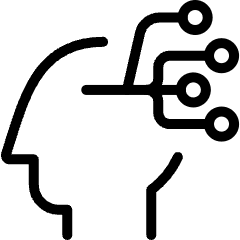 Technology Head Ai Neurolink Icon from Ultimate Light Set