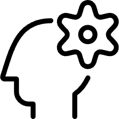 Technology Head Ai Setting Cog Icon from Ultimate Light Set