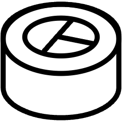 Asian Food Americanized Sushi Roll Icon from Ultimate Light Set