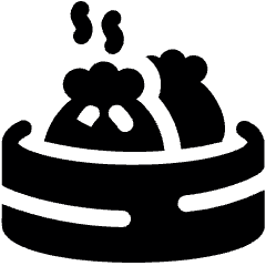 Asian Food Bao Steam Bun Dimsum Tray Icon from Ultimate Bold Set