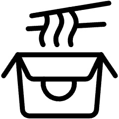 Asian Food Boxed Noodle Icon from Ultimate Light Set