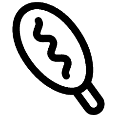 Asian Food Corndog Icon from Ultimate Regular Set