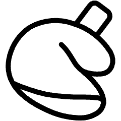 Asian Food Fortune Cookies Icon from Ultimate Light Set