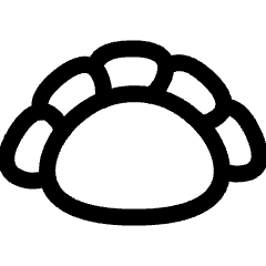 Asian Food Gyoza Grill Deep Fried Dumpling Icon from Ultimate Regular Set