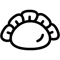 Asian Food Gyoza Grill Deep Fried Dumpling Icon from Ultimate Light Set