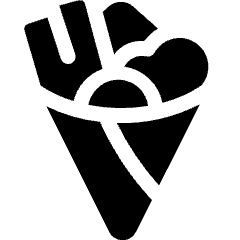 Asian Food Japanese Assorted Seafood In Seaweed Cone Icon from Ultimate Bold Set