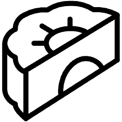 Asian Food Mooncake Slice Icon from Ultimate Light Set