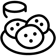 Asian Food Naan Dish Icon from Ultimate Light Set