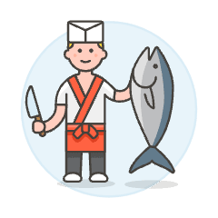 Fish Vendor 1 Illustration from UX Colors Set