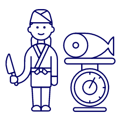 Fish Vendor 2 Illustration from UX Line Set