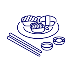 Sushi Plate Illustration from UX Line Set