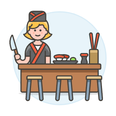 Sushi RESTAURANT 2 Illustration from UX Colors Set