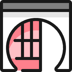 Asian Interior Entrance Icon from Ultimate Colors Set