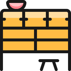 Asian Interior Furniture Icon from Ultimate Colors Set