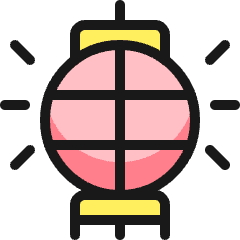 Asian Interior Lamp Icon from Ultimate Colors Set