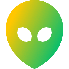 Alien Icon from Sharp Gradient Set
