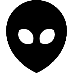 Alien Icon from Sharp Solid Set