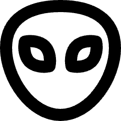 Alien Icon from Micro Line Set