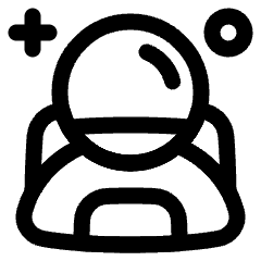 Astronaut Icon from Plump Line Set