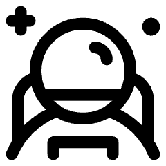 Astronaut Icon from Core Line Set