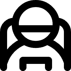 Astronaut Icon from Micro Line Set