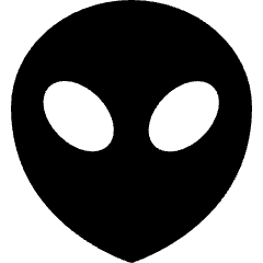 Astronomy Alien Icon from Nova Solid Set