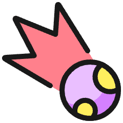 Astronomy Comet Icon from Ultimate Colors Set