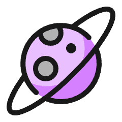 Astronomy Planet Ring Icon from Ultimate Colors Set
