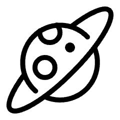 Astronomy Planet Ring Icon from Ultimate Light Set