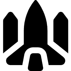 Astronomy Rocket Icon from Nova Solid Set
