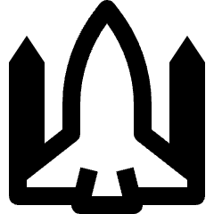 Astronomy Rocket Icon from Nova Line Set