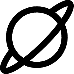 Astronomy Saturn Icon from Nova Line Set