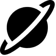 Astronomy Saturn Icon from Nova Solid Set